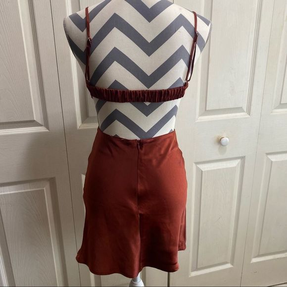 Sky to the Moon Brown Cut-Out Mini Dress - Picture 7 of 13